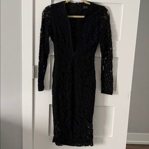 BARDOT midi black dress